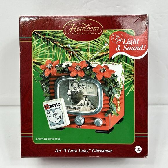 Carlton Cards AN I LOVE LUCY CHRISTMAS Heirloom Ornament Collection Light Sound - Picture 1 of 16